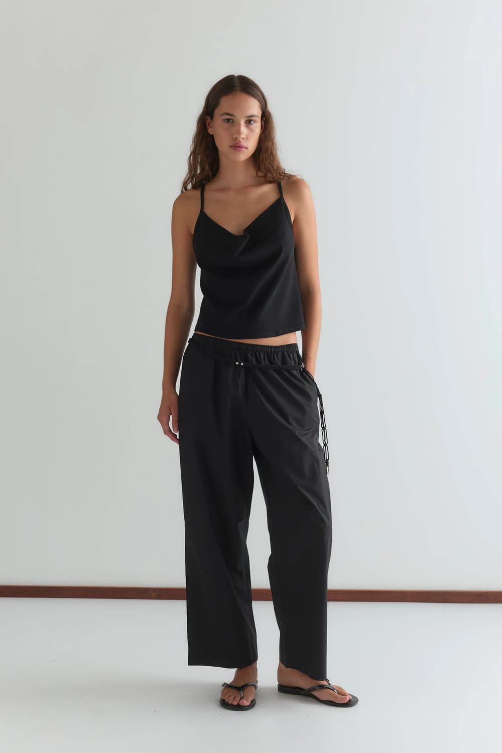 deiji studio drape jersey top M 상품이미지2