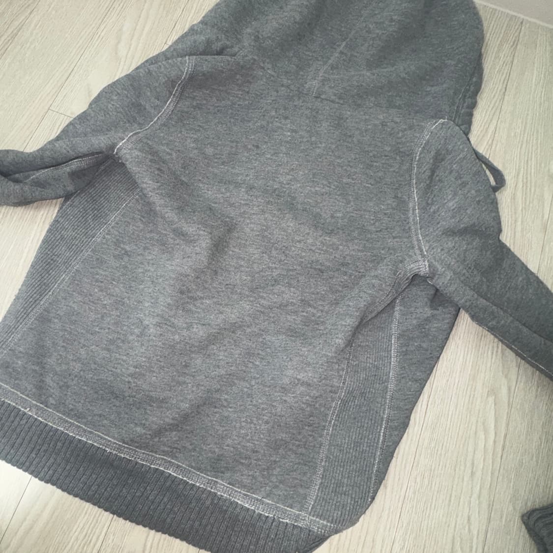 아베크롬비 딱붙핏 양털 그레이 후드집업 상품이미지6