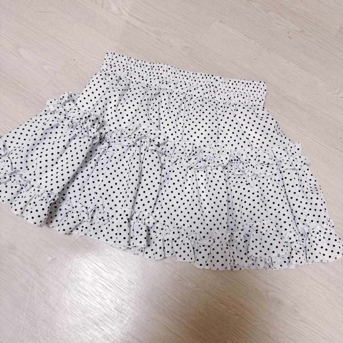 니혼진 모리걸 도트 화이트 캉캉스커트 상품이미지1