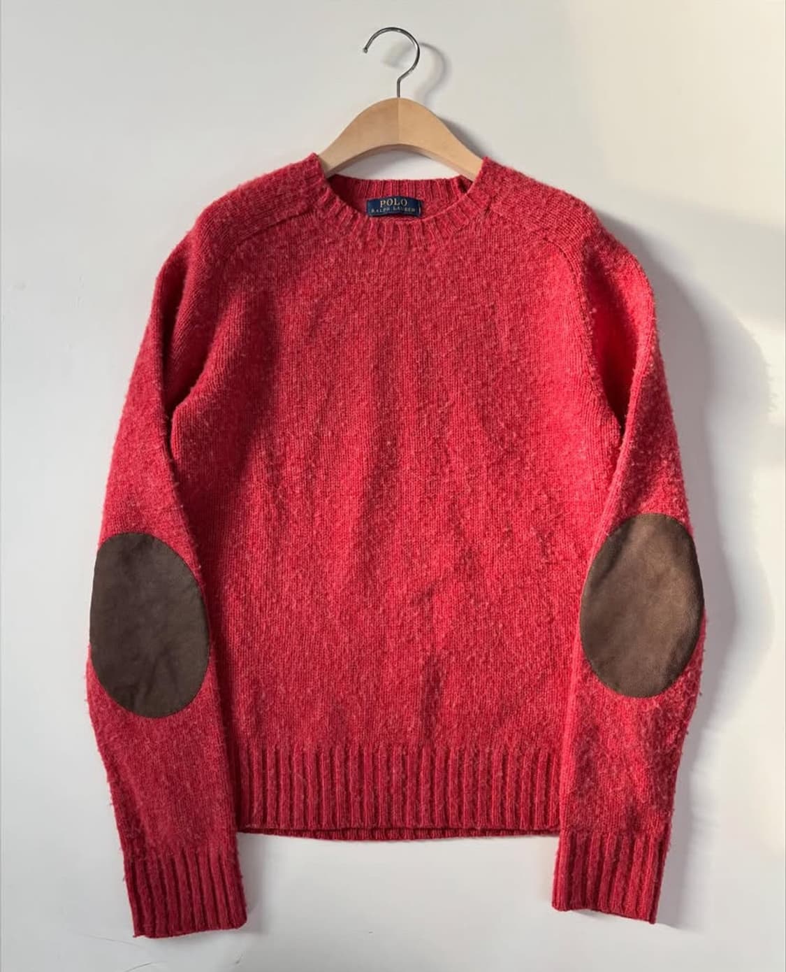 Polo 폴로 랄프로렌 신형 셰이커울 엘보우패치 쉐기독 라운드넥 니트  상품이미지4