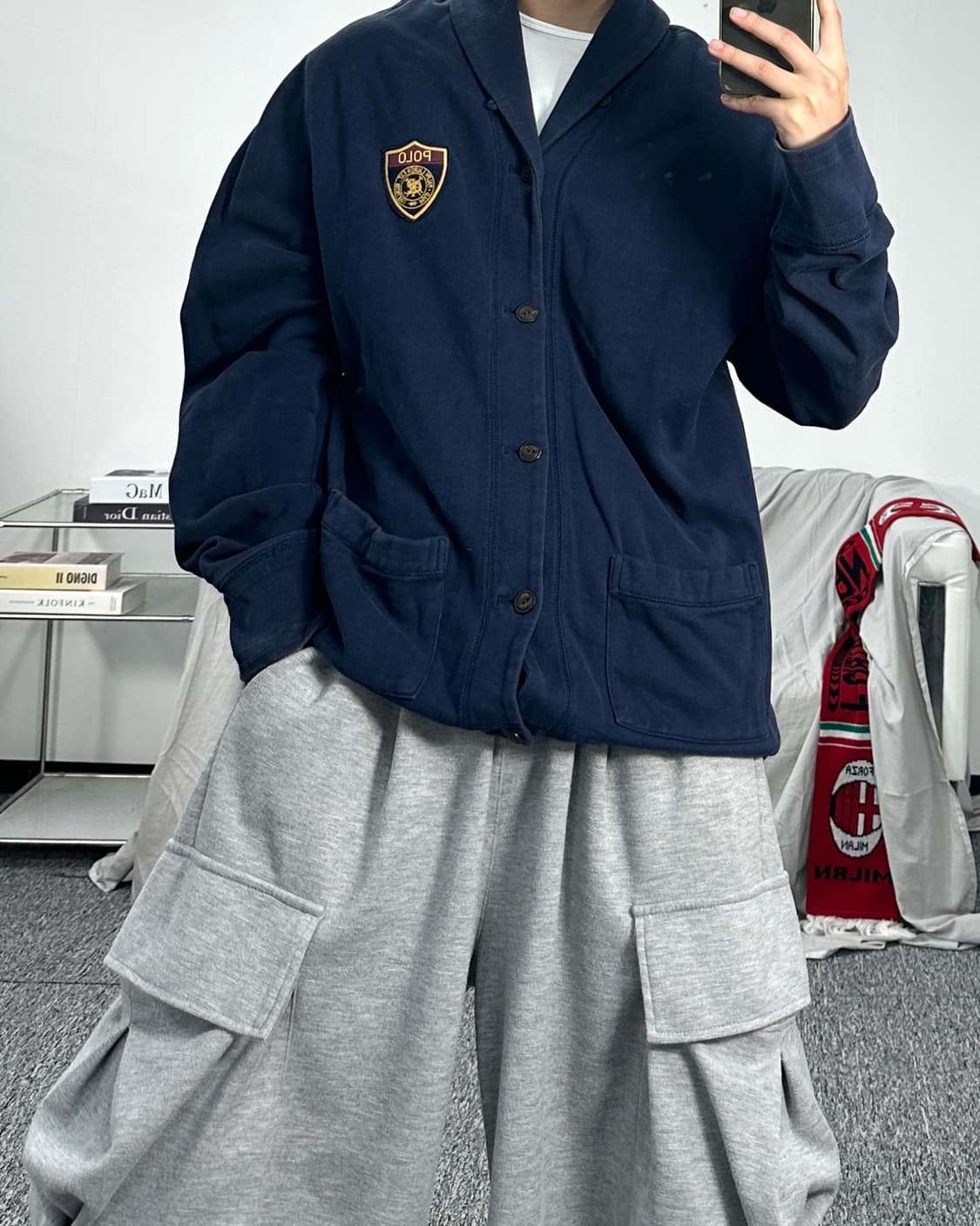 폴로 랄프로렌 숄카라 패치 가디건 XL 상품이미지3