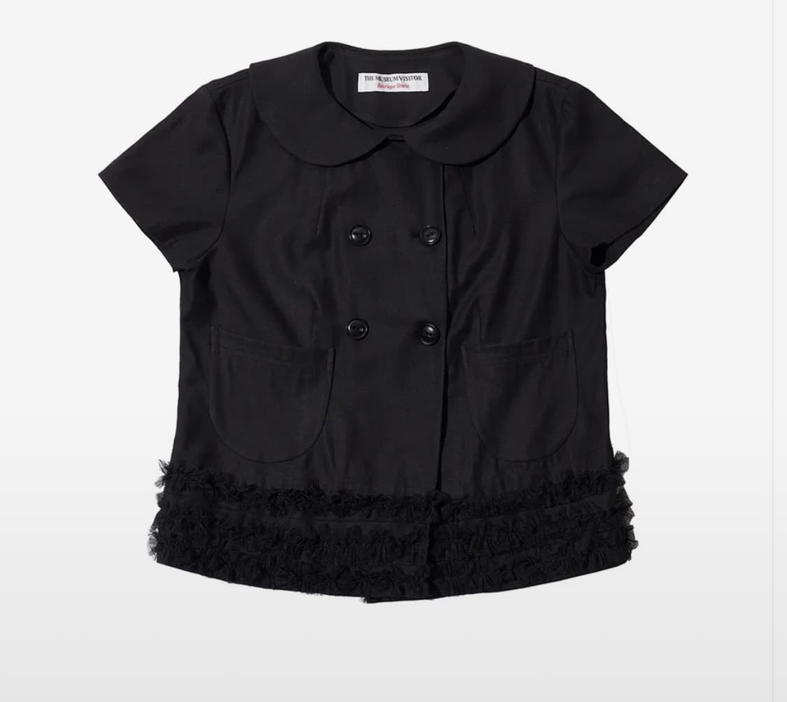 THREE-LAYER RUFFLE SHORT-SLEEVED TOP 상품이미지1