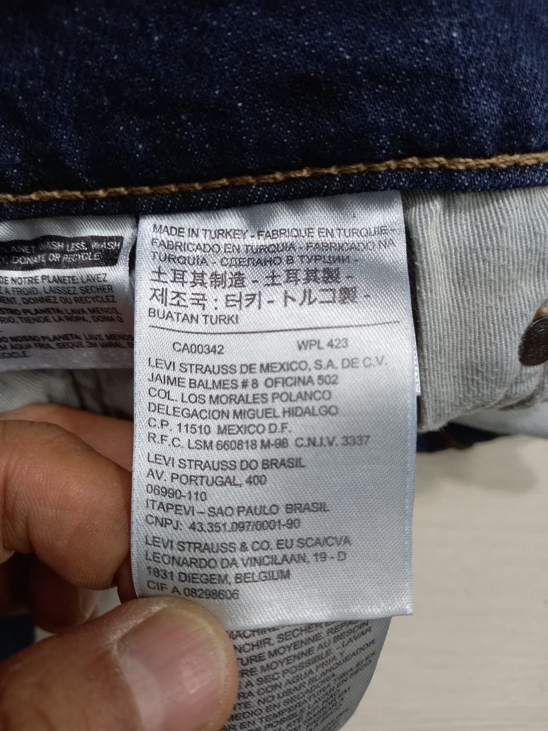 34 리바이스519 스판스키니 진청 34-588 상품이미지8