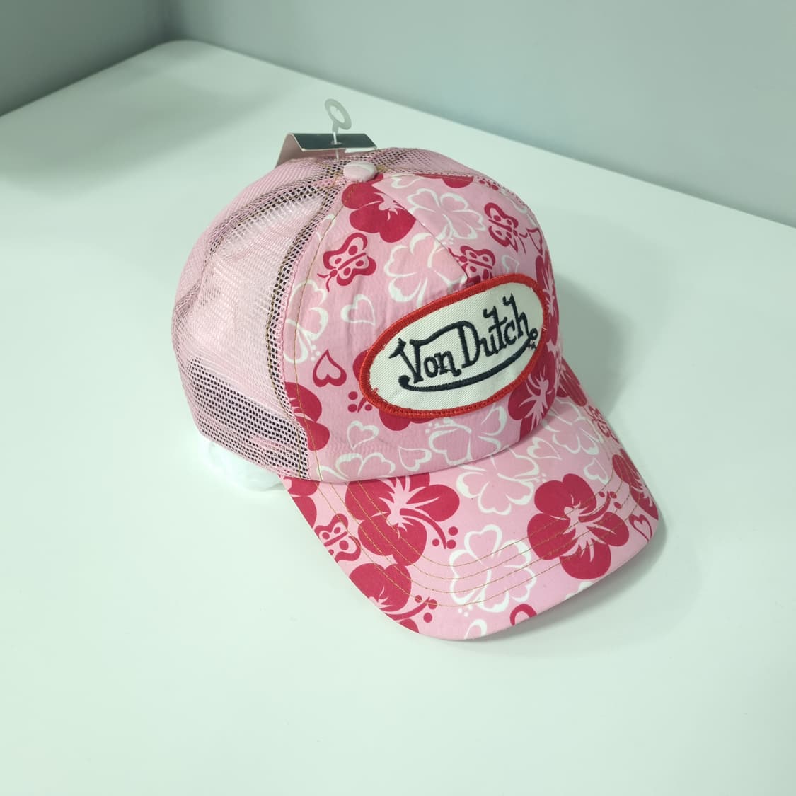 VonDutch 본더치 핑크 플라워 패턴 메쉬 볼캡 데드스탁 상품이미지2