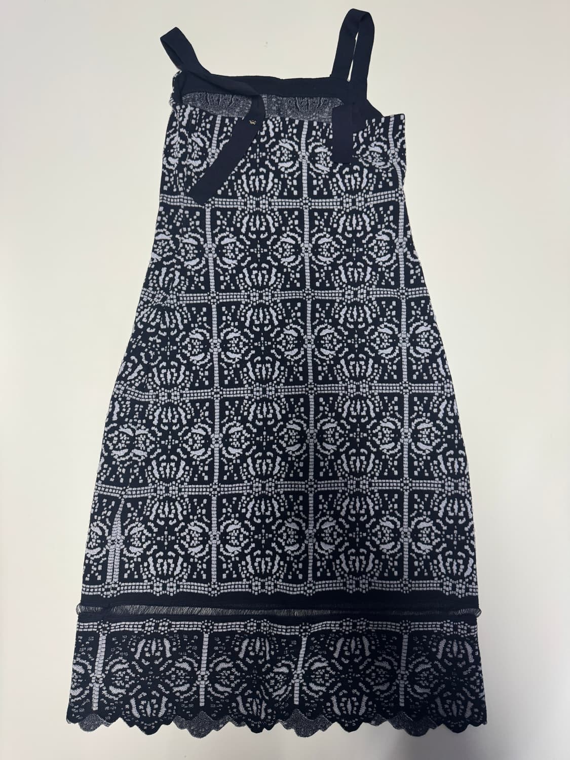 듀엘 Dewl 페이즐리 플라워 울 혼방 끈나시 원피스 S 상품이미지2