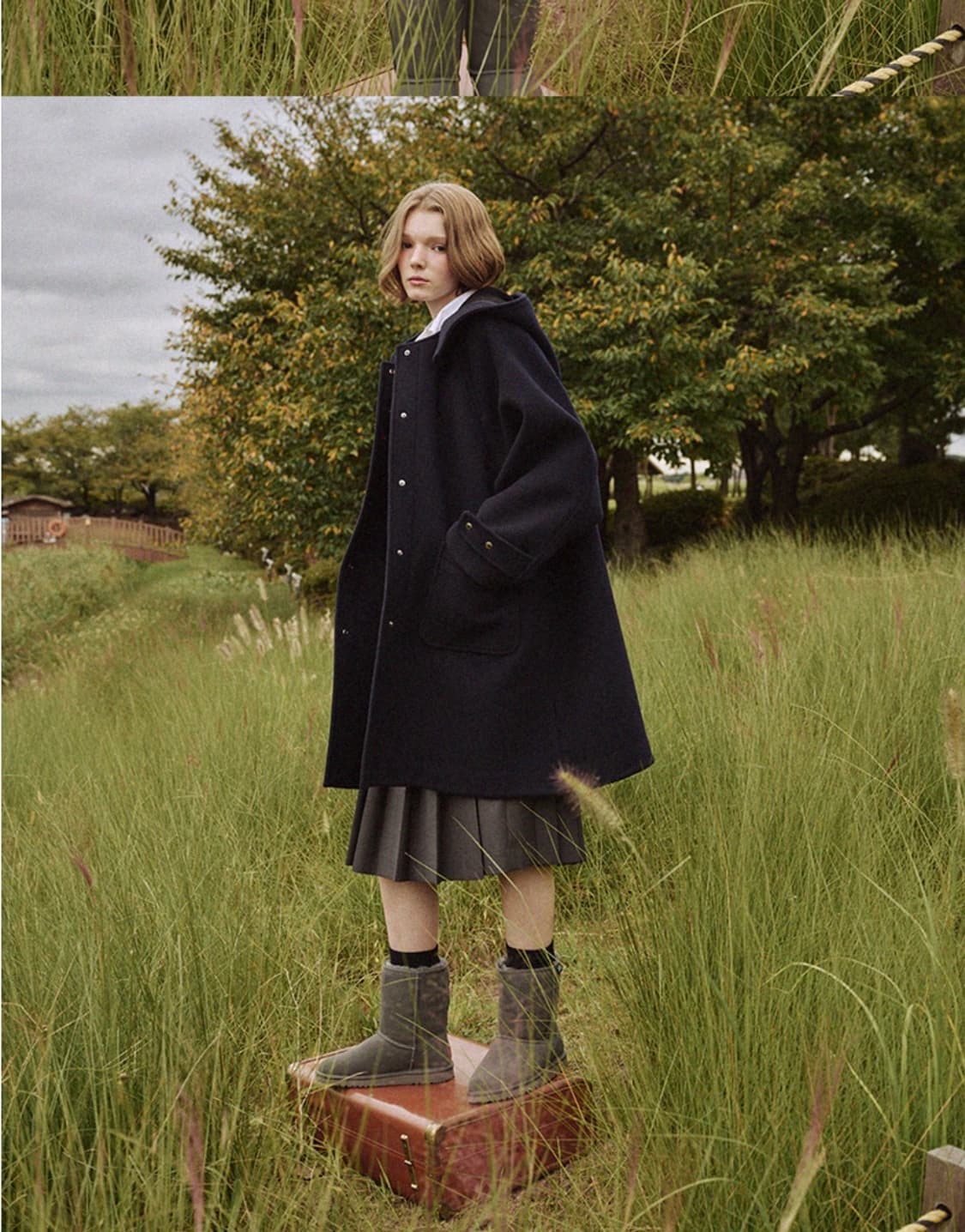 락피쉬웨더웨어 울 코트 A-LINE HOODED COAT 상품이미지1