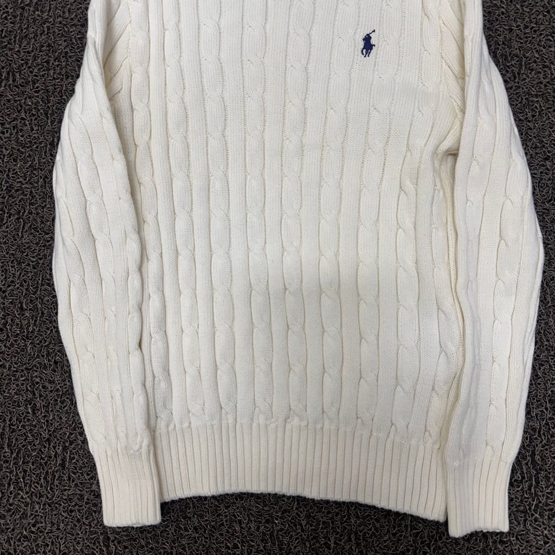 POLO 폴로 랄프로렌 신상 여성 케이블 니트 아이보리 M 상품이미지5