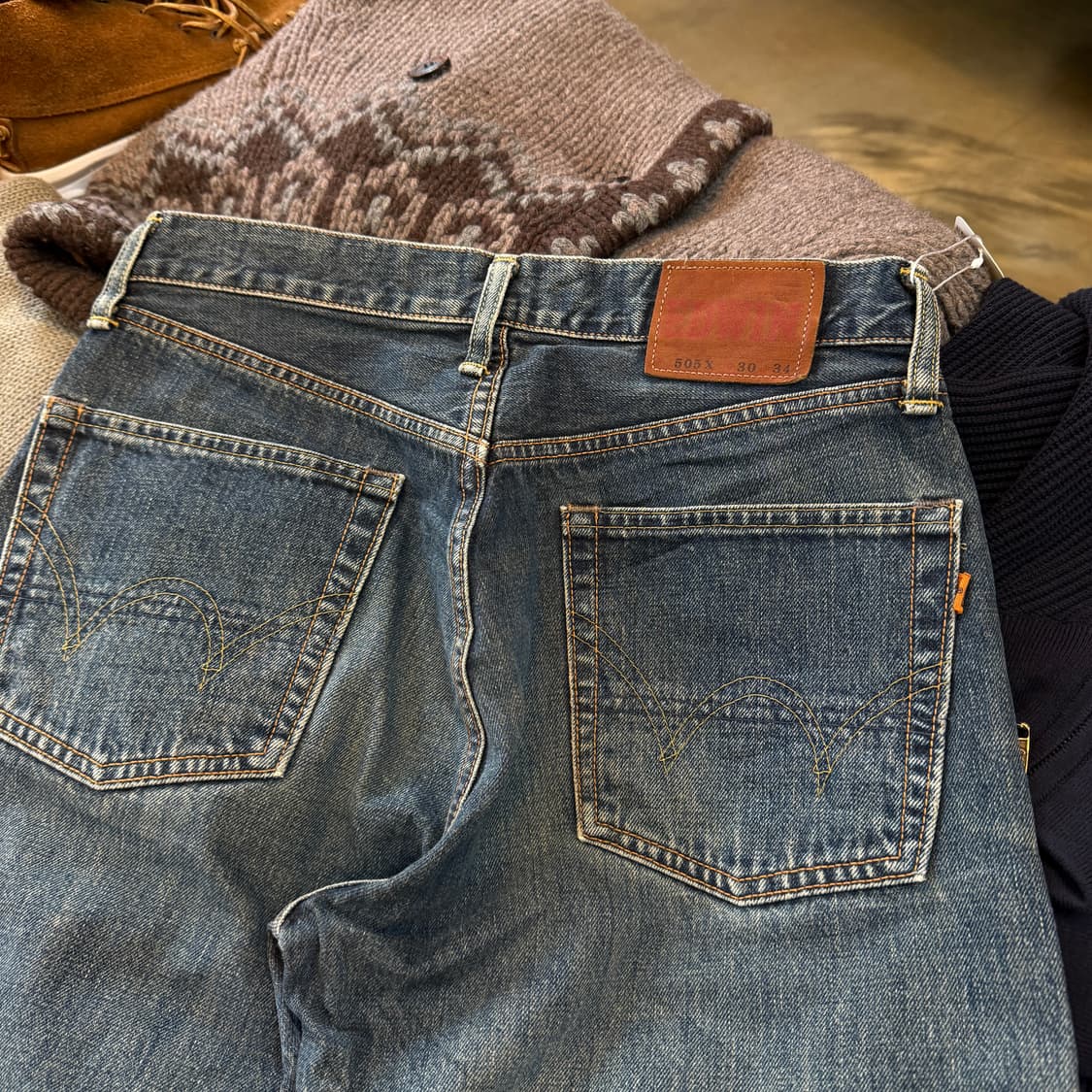 에드윈 505 셀비지 데님 일본 생산 지퍼 플라이 30 상품이미지4