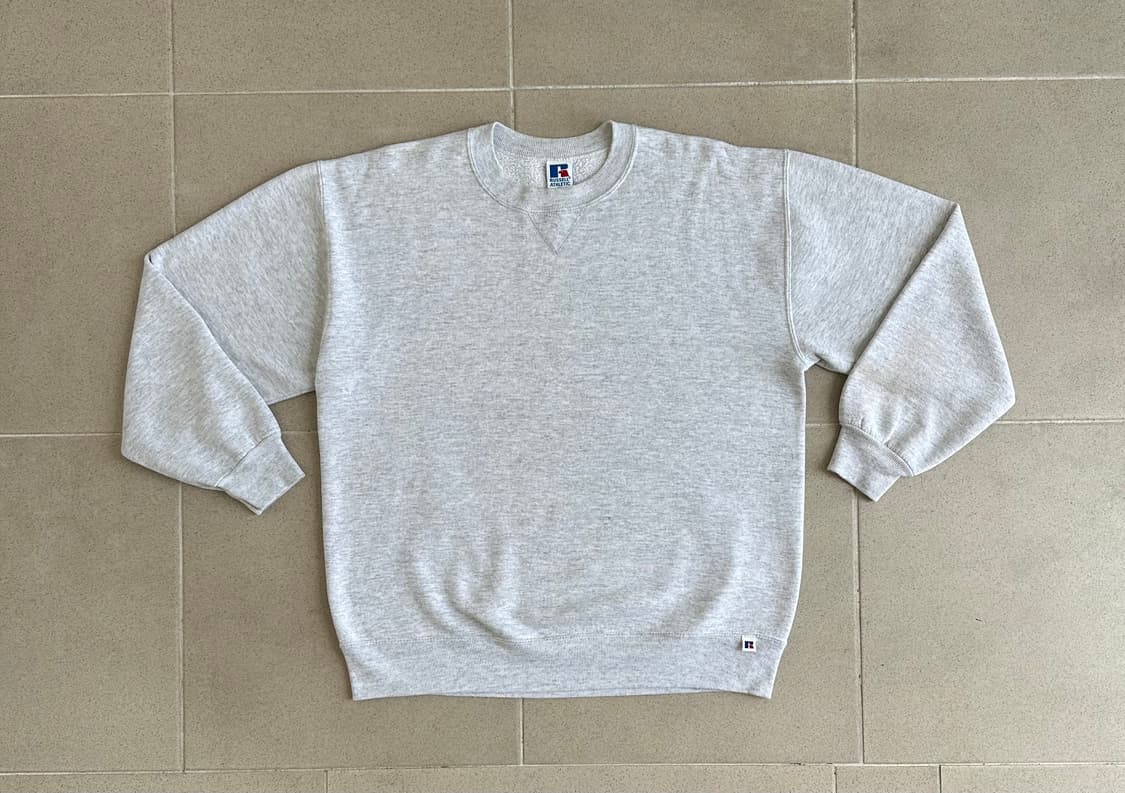90s 빈티지 러셀 스웻셔츠 밝은그레이 XL USA 상품이미지1