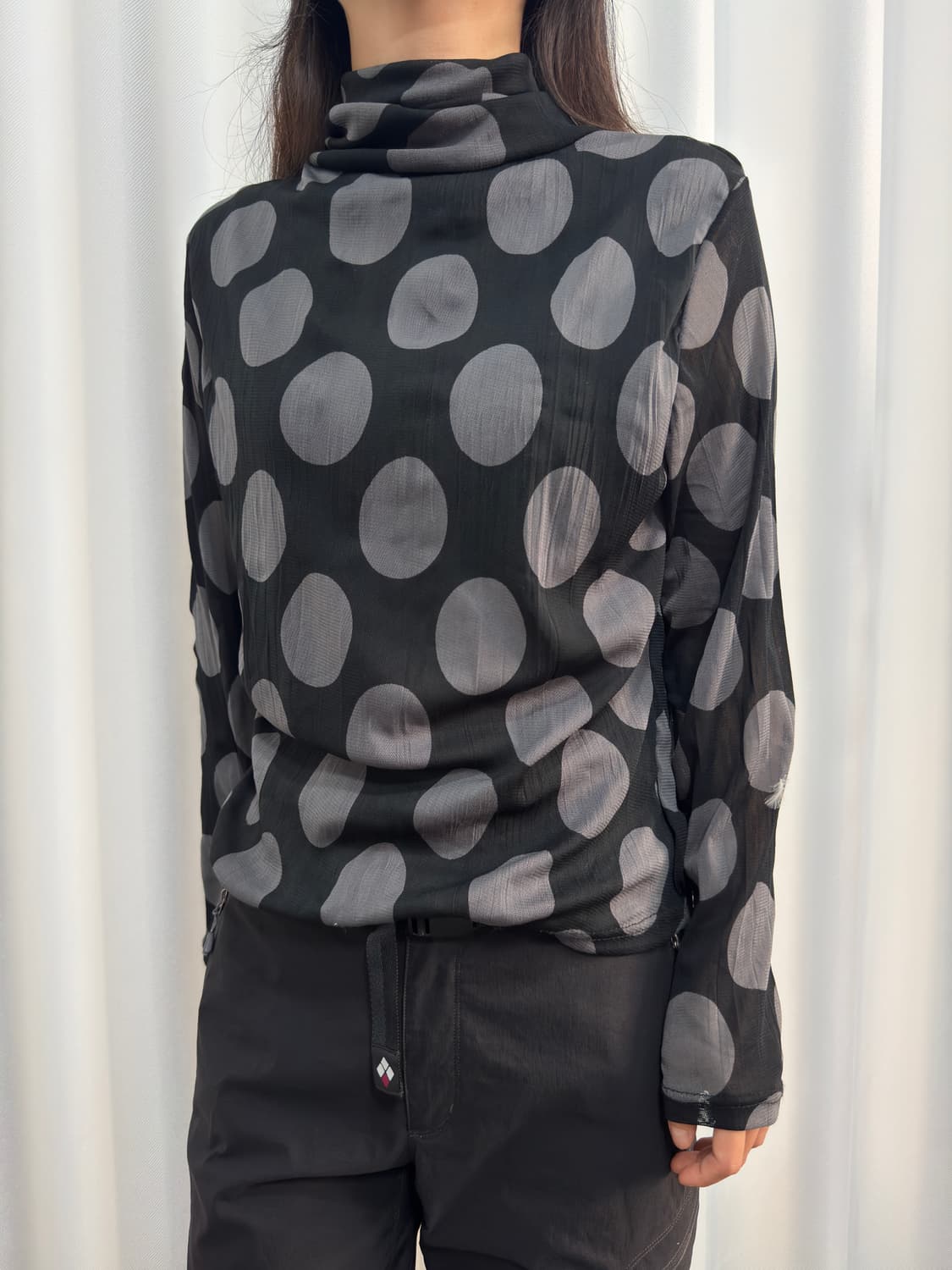 dot mesh top 상품이미지1
