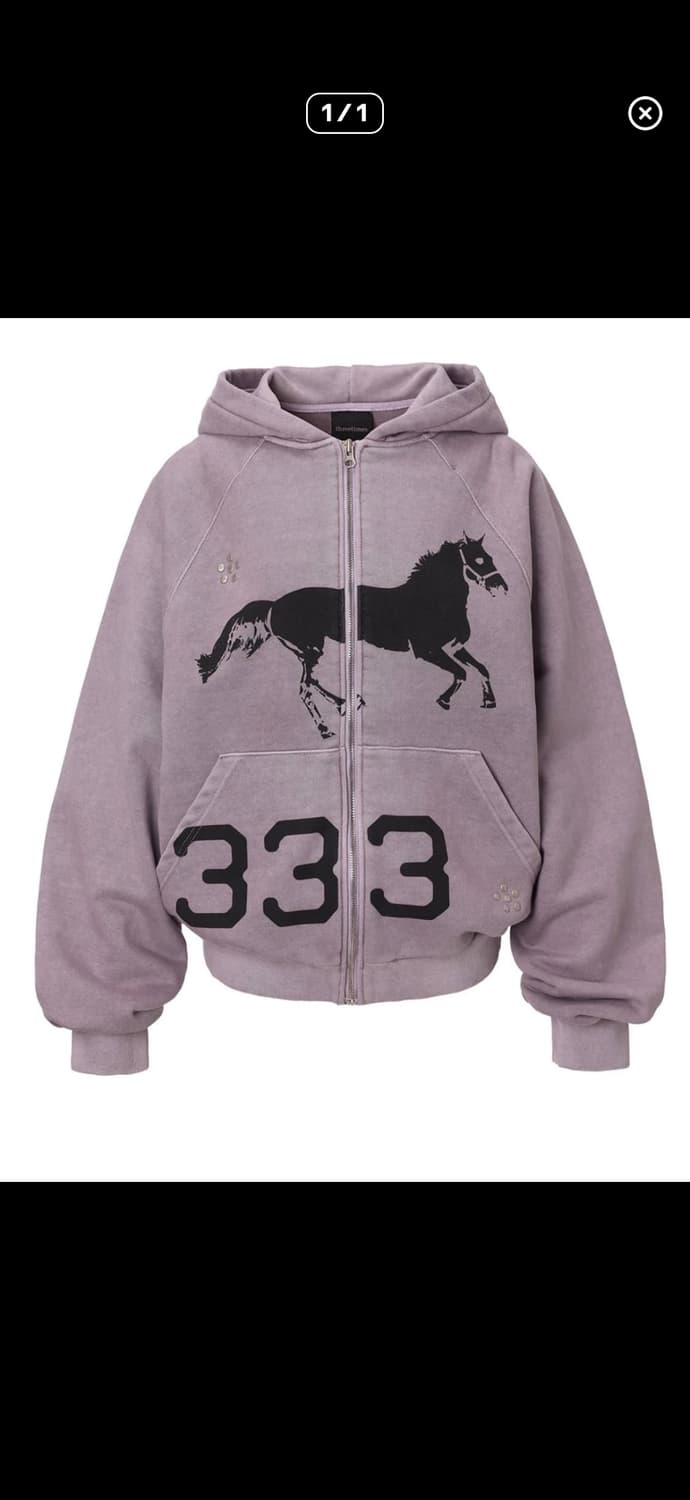 쓰리타임즈) 미드나잇 스터드 후드집업 라벤더 상품이미지1