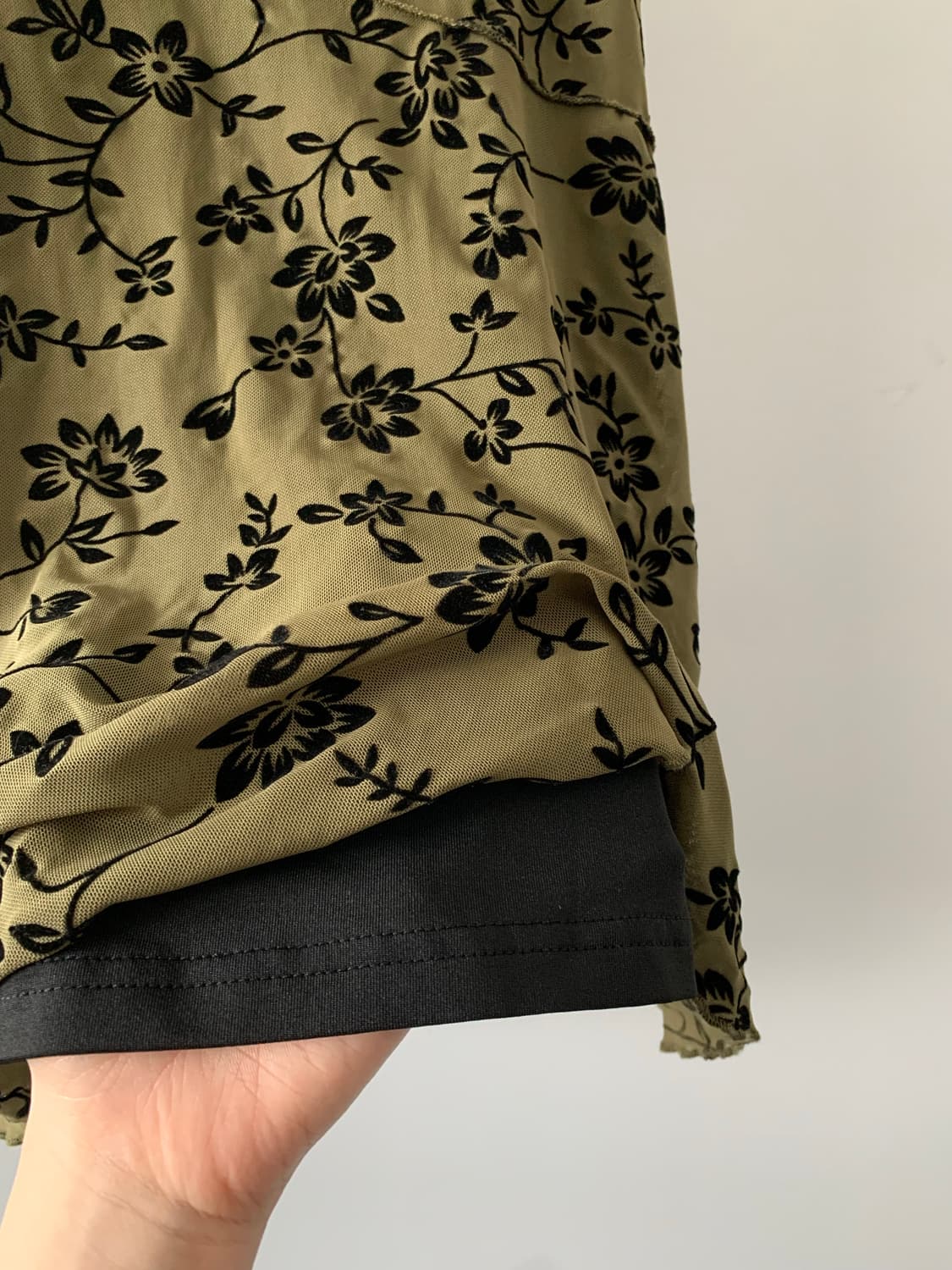 딥그린 플라워 원피스 상품이미지4