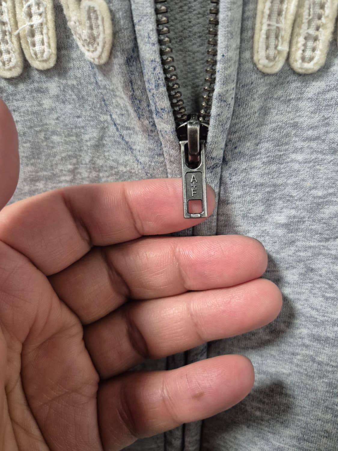 *무료배송*아베크롬비 Y2K 올드스쿨 그레이 플라워 투웨이 후드집업 XL 상품이미지4