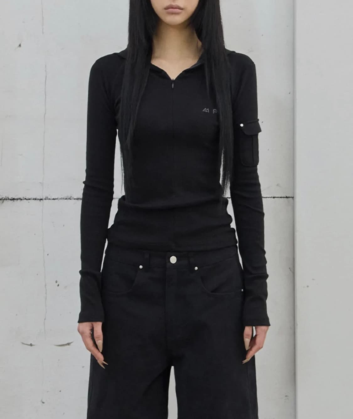 Half-Zip Hoodie / Black 상품이미지2