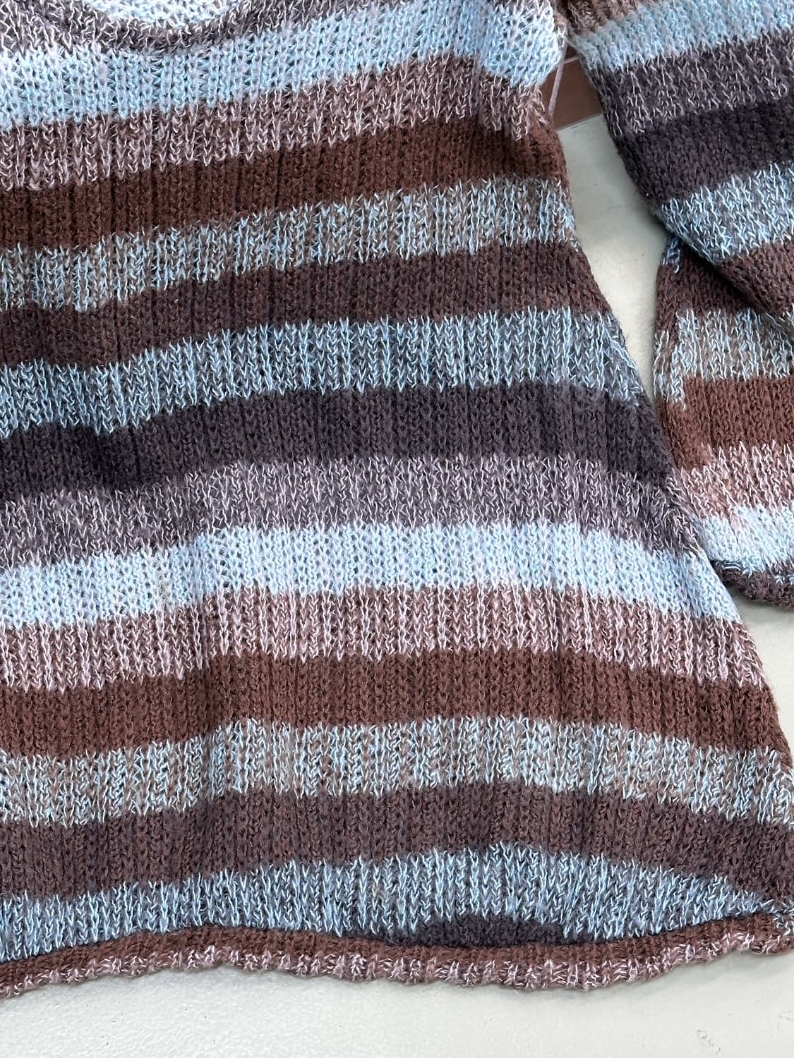 soft color stripes long knit 상품이미지2