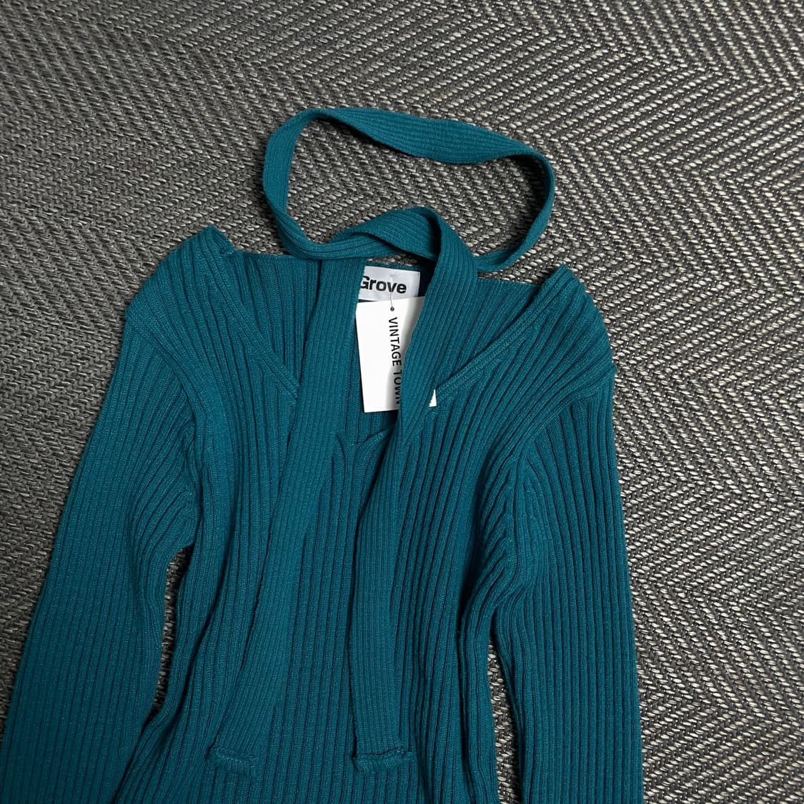 빈티지 우먼스 골지 슬림핏 초커 머플러 니트y 5333 상품이미지4