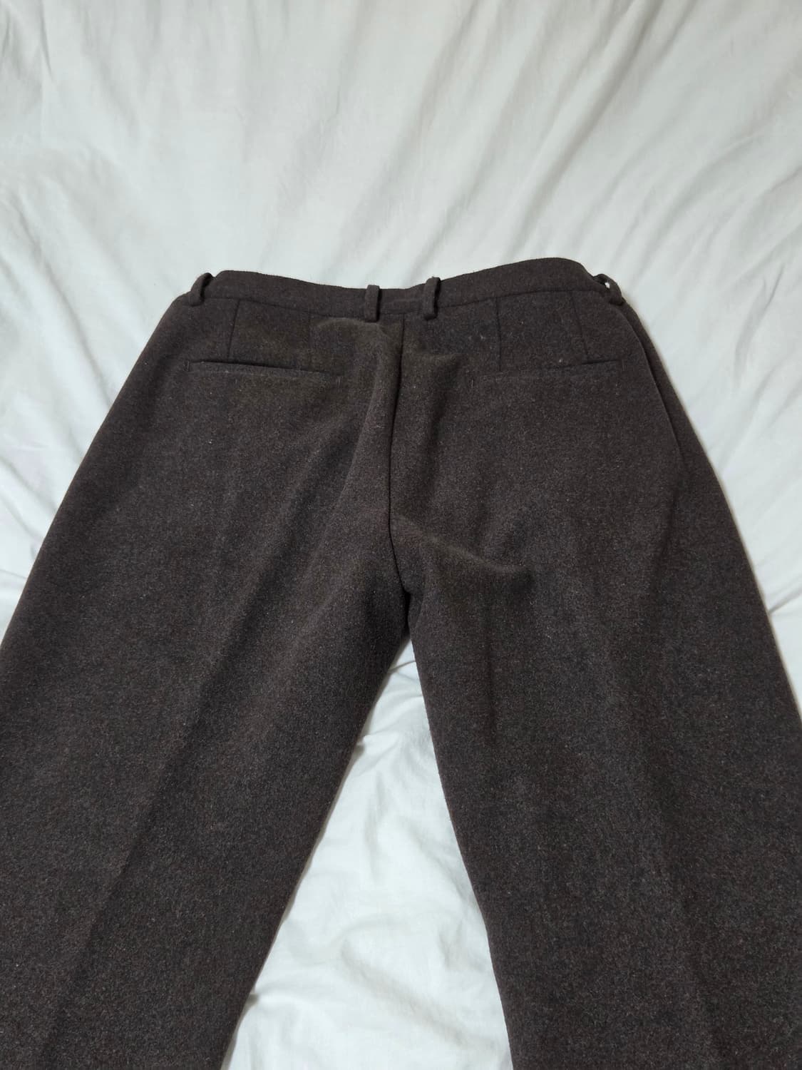 르아르 레귤러핏 울 슬랙스 브라운 M 상품이미지5