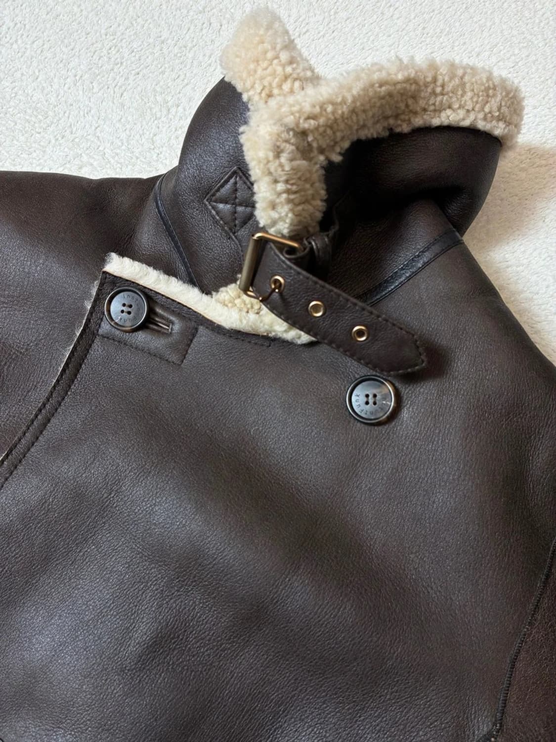 인스턴트펑크 100% 램스킨 램스울 리버시블 무스탕 코트 PN7844 상품이미지3