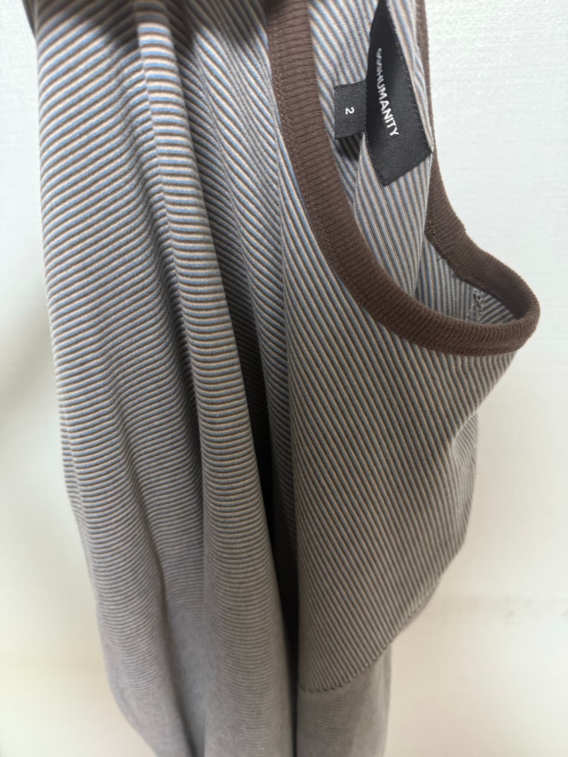 999휴머니티 stripe half t (mint brown) 상품이미지5