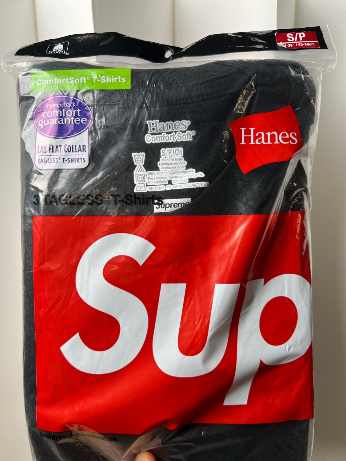 슈프림 헤인즈 면티3장 세트 스몰 사이즈 새상품 상품이미지1