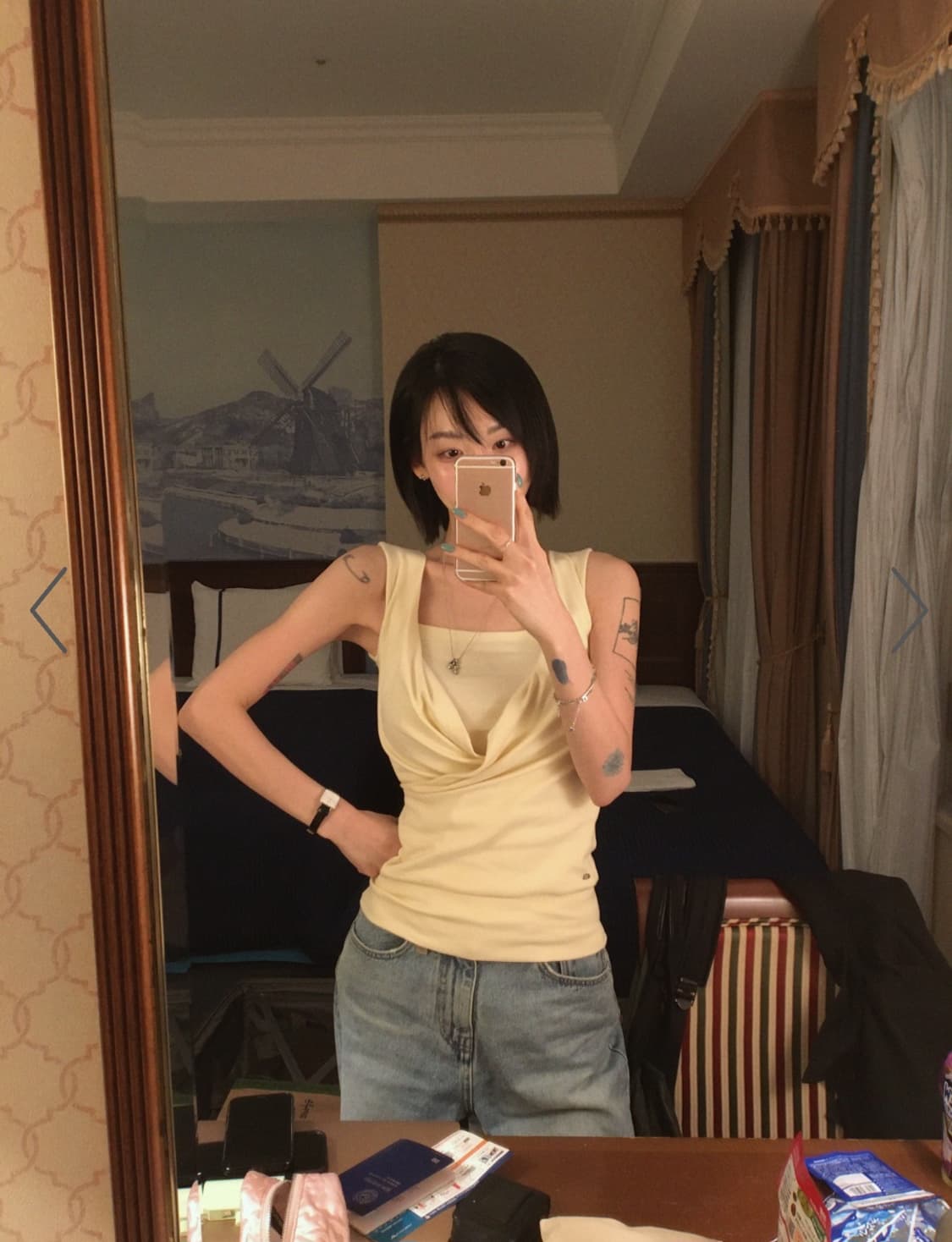 페일제이드 Basic Drape Sleeveless/butter 상품이미지2