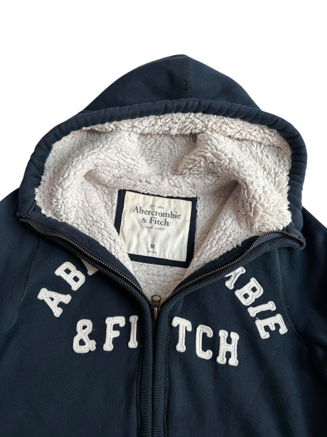 아베크롬비 양털 네이비 후드집업 상품이미지6