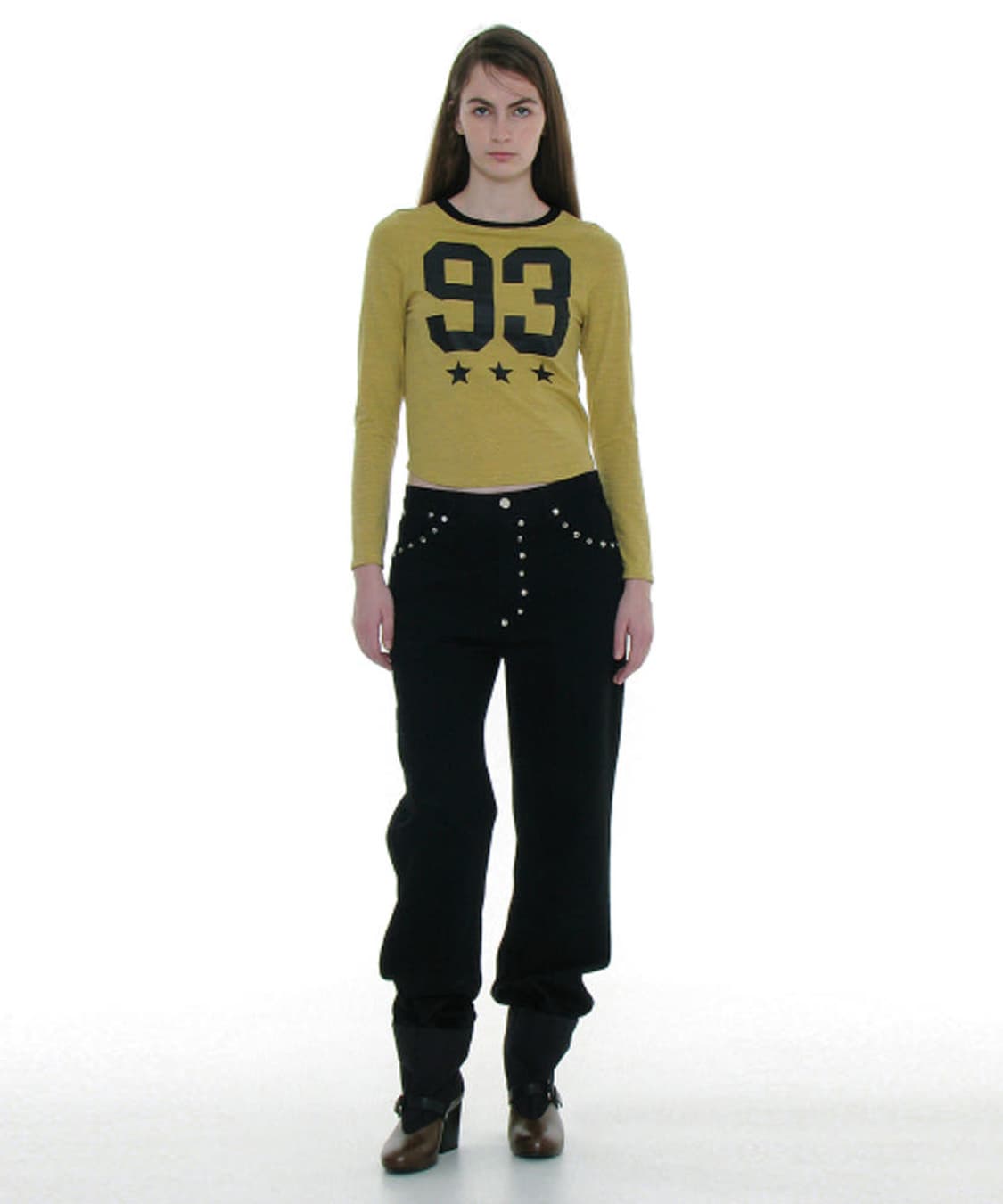 파르티멘토 우먼 포켓 스터디드 포인티드 진 블랙 청바지 M 상품이미지3