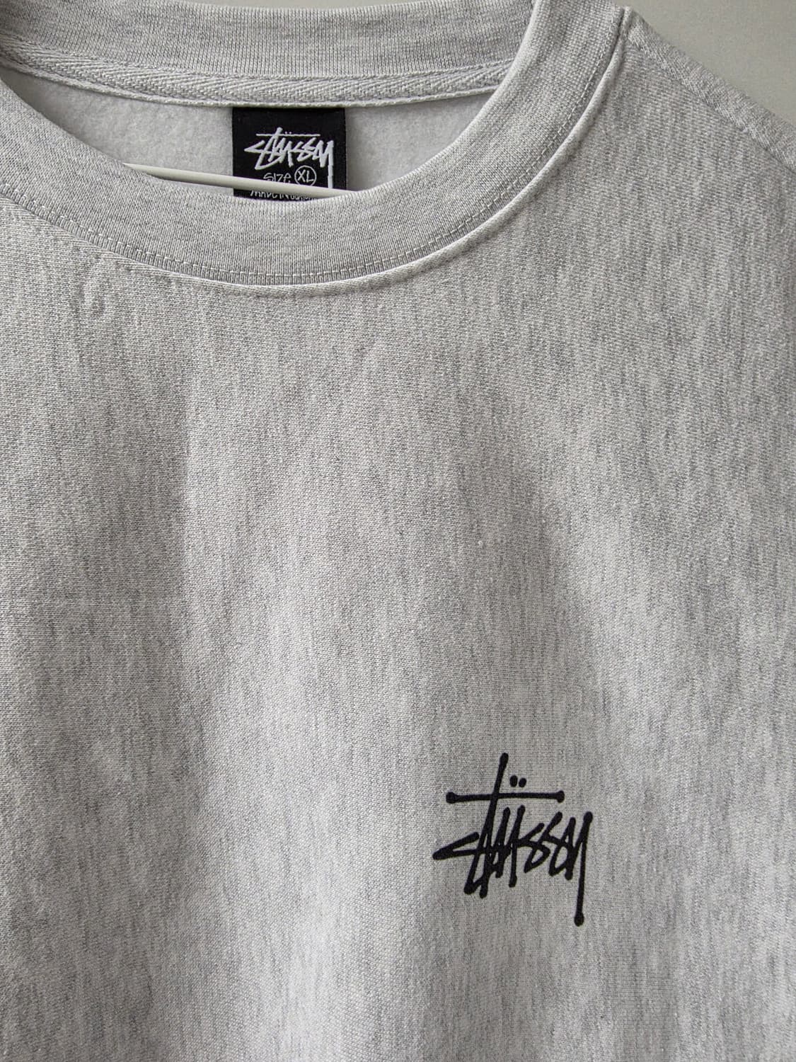 스투시 기본 로고 멜란지 기모 맨투맨 상품이미지3