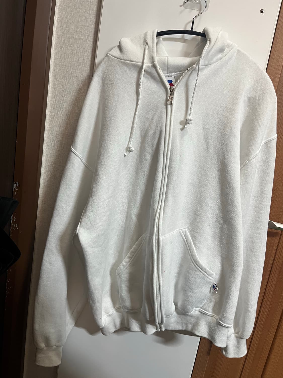 90s 러셀 후드집업 화이트L 상품이미지3