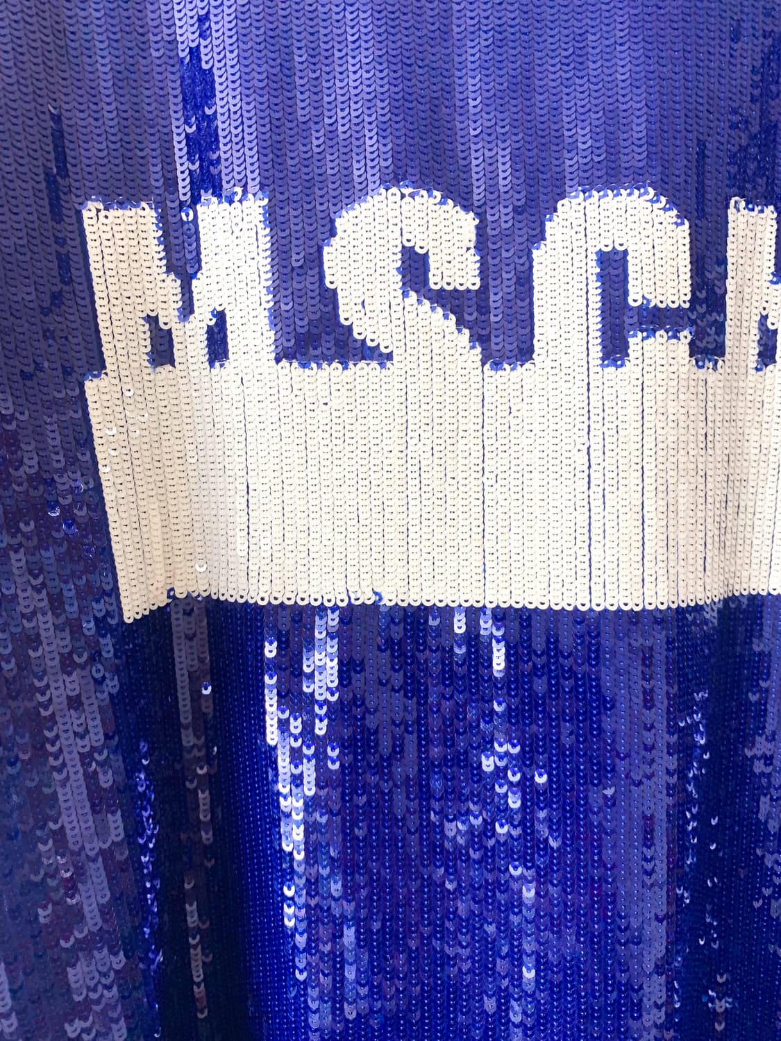 MSGM 블루 시퀸 스팽글 여성 반팔 티셔츠 S사이즈 상품이미지3