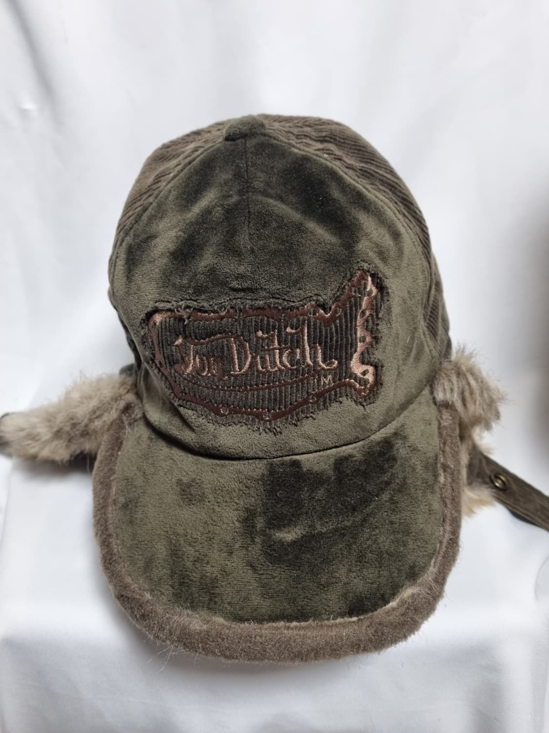 본더치 카키 코듀로이 트루퍼햇 y2k 상품이미지4