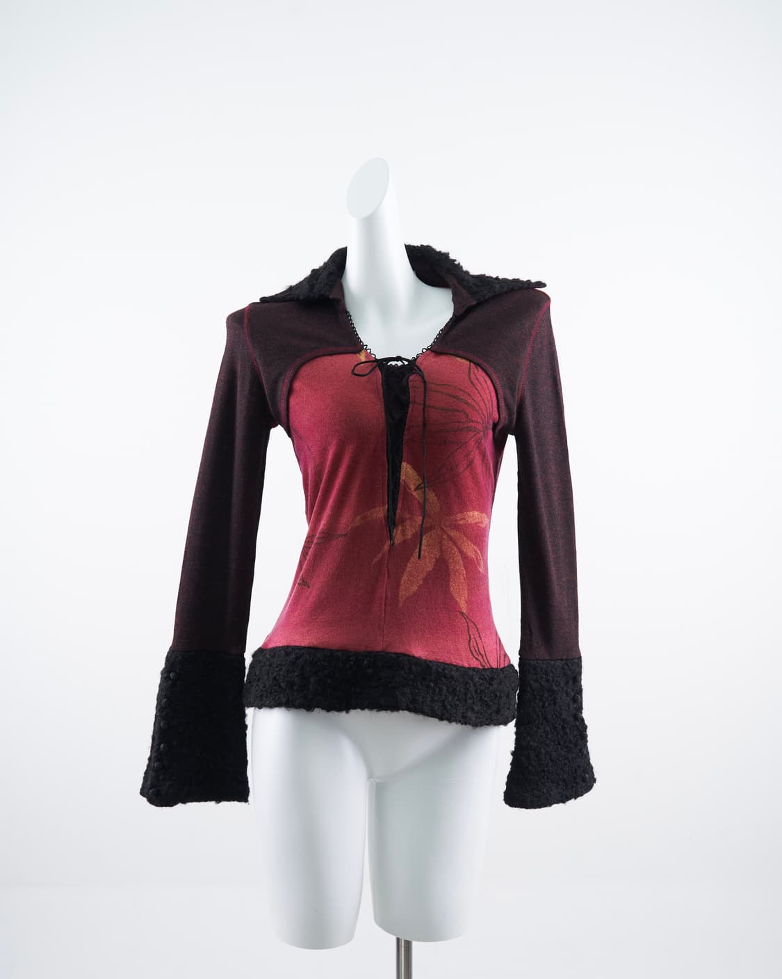 Ozz On 오리엔탈 아일렛 디테일 롱슬리브리스 상품이미지3