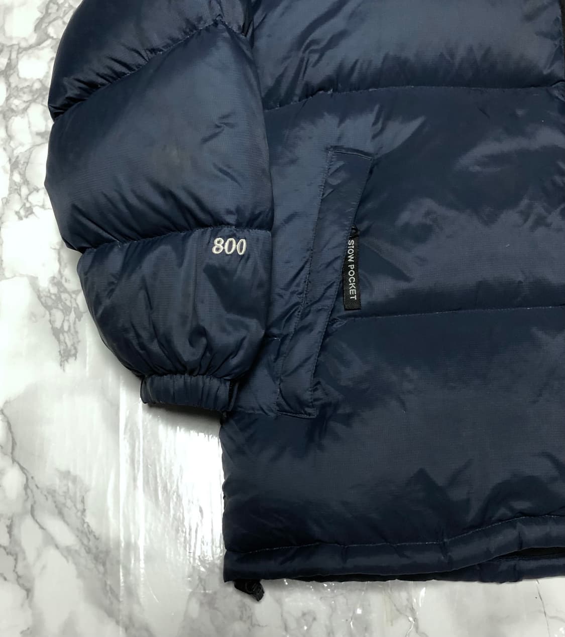 노스페이스 눕시 패딩 800 구스다운 네이비 상품이미지3