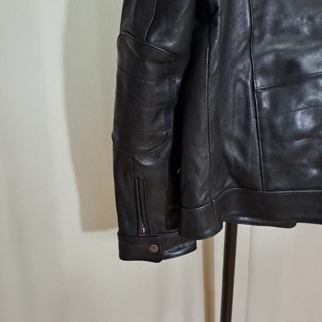 (택포) 절개패치 싱글 양가죽 자켓 M B1 상품이미지6