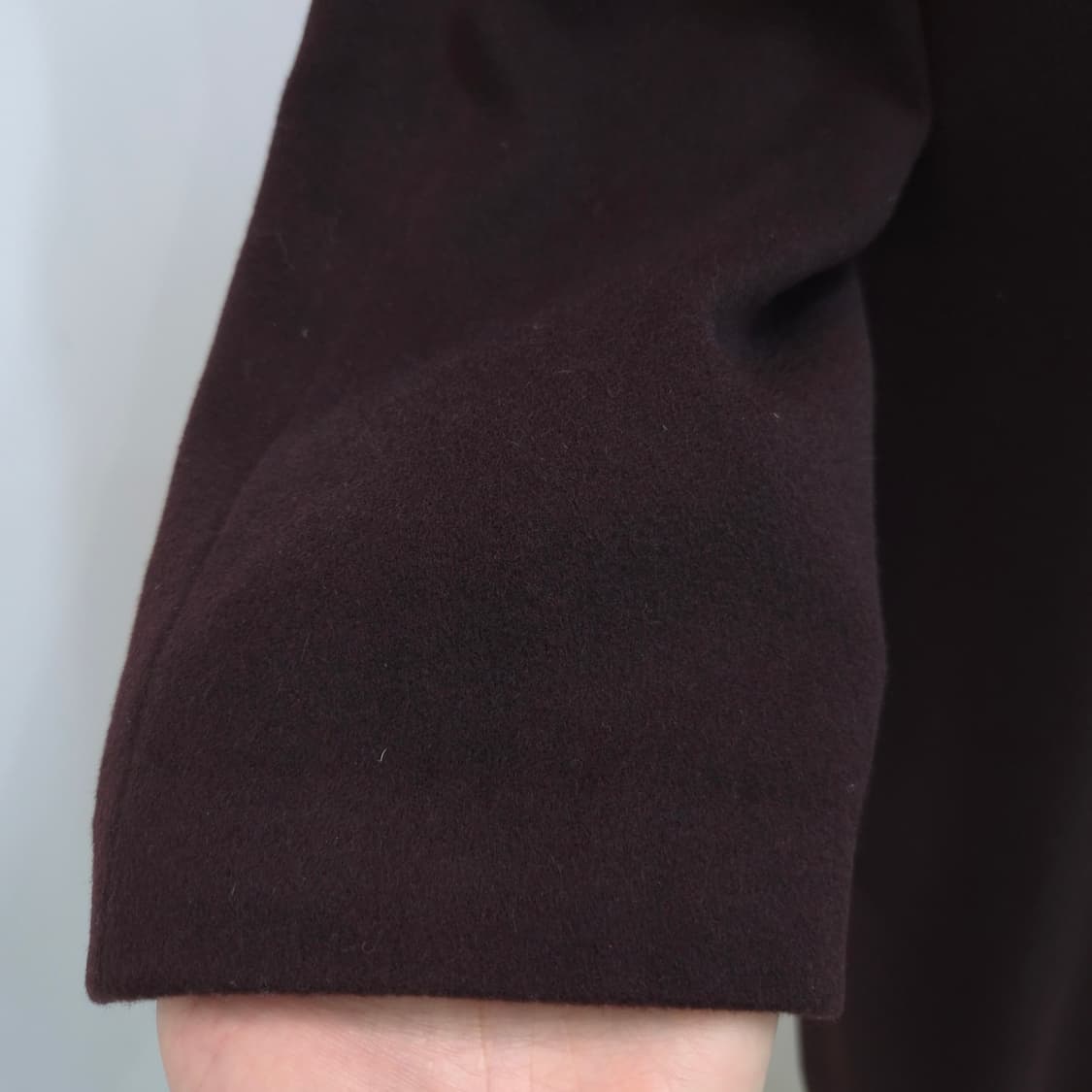 버건디 100% 캐시미어 여성 롱코트 상품이미지4