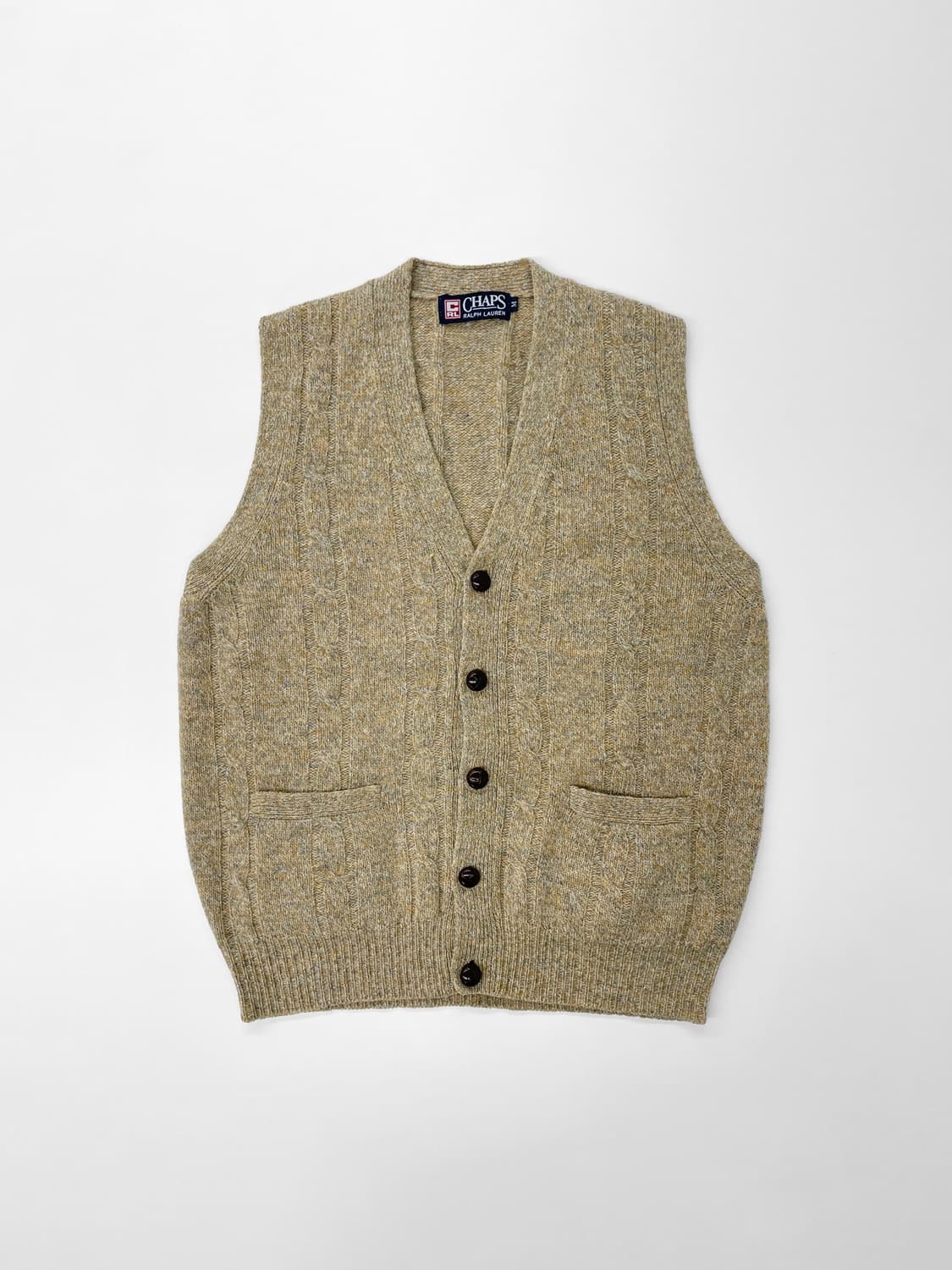 90s 빈티지 챕스 랄프 로렌 케이블 니트 울 베스트 상품이미지1