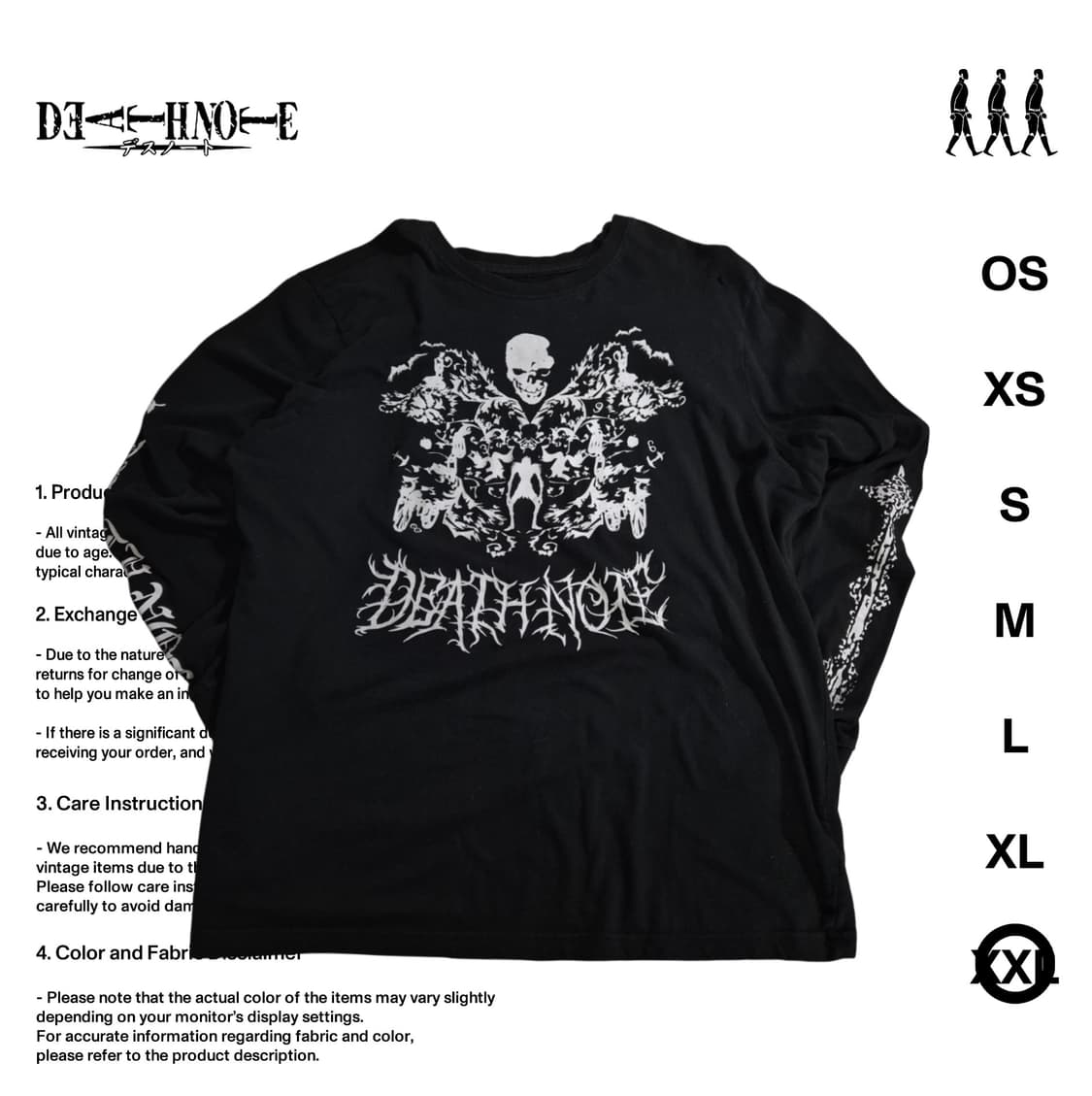 데스노트 류크 롱슬리블 티셔츠 2XL 상품이미지1