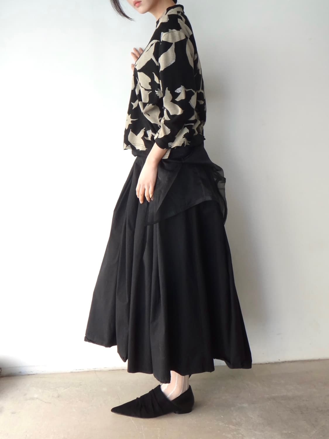 Flower leaf glittery top 상품이미지5