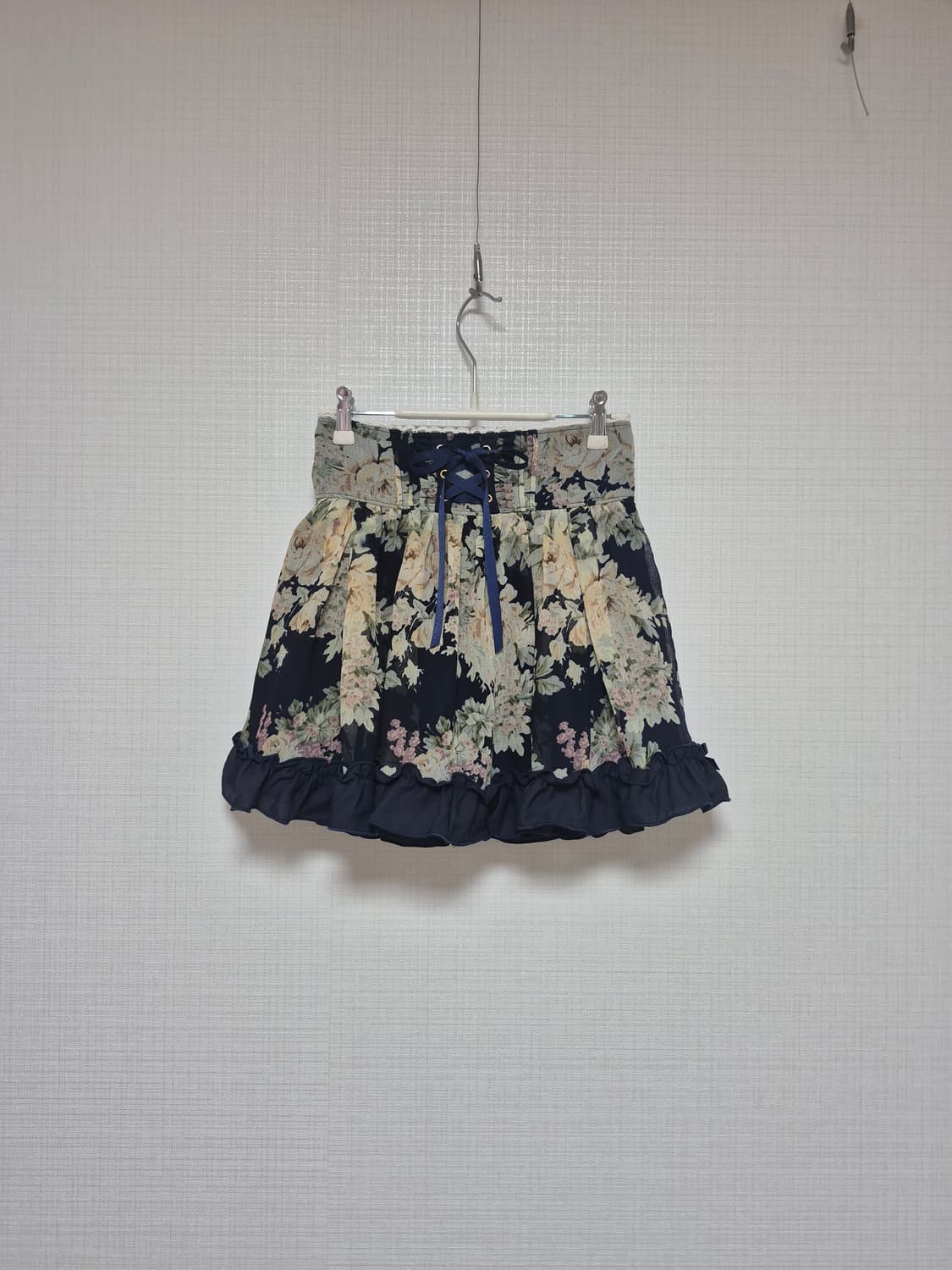 리즈리사 초고전템 히메카지 라떼갸루 플로럴 쉬폰 프릴 스카팡입니다 ♡♡ 상품이미지1