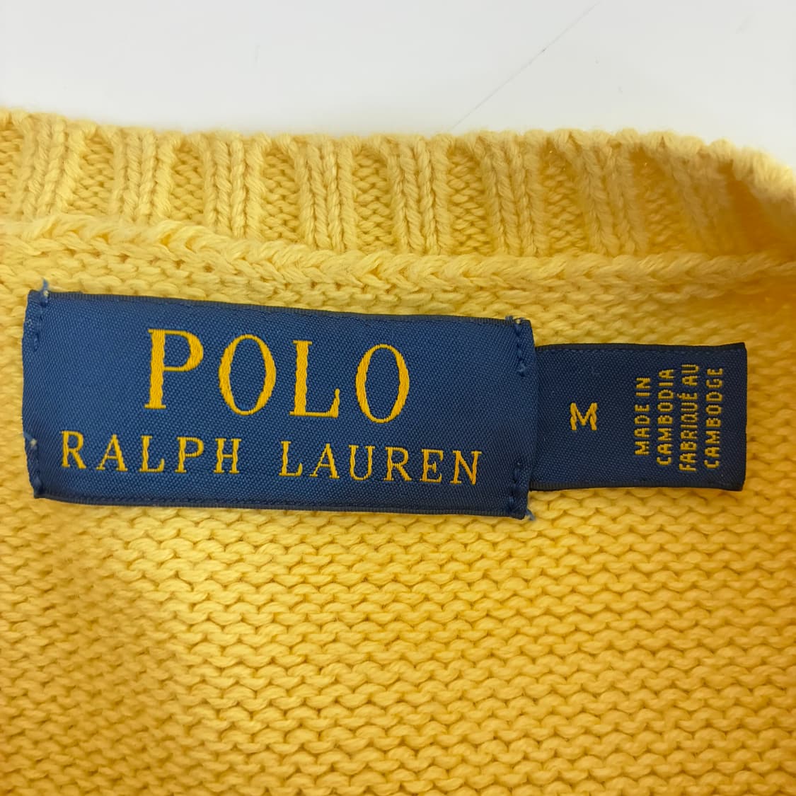 Polo  폴로 랄프로렌 자수 옐로우 코튼 니트 상품이미지5