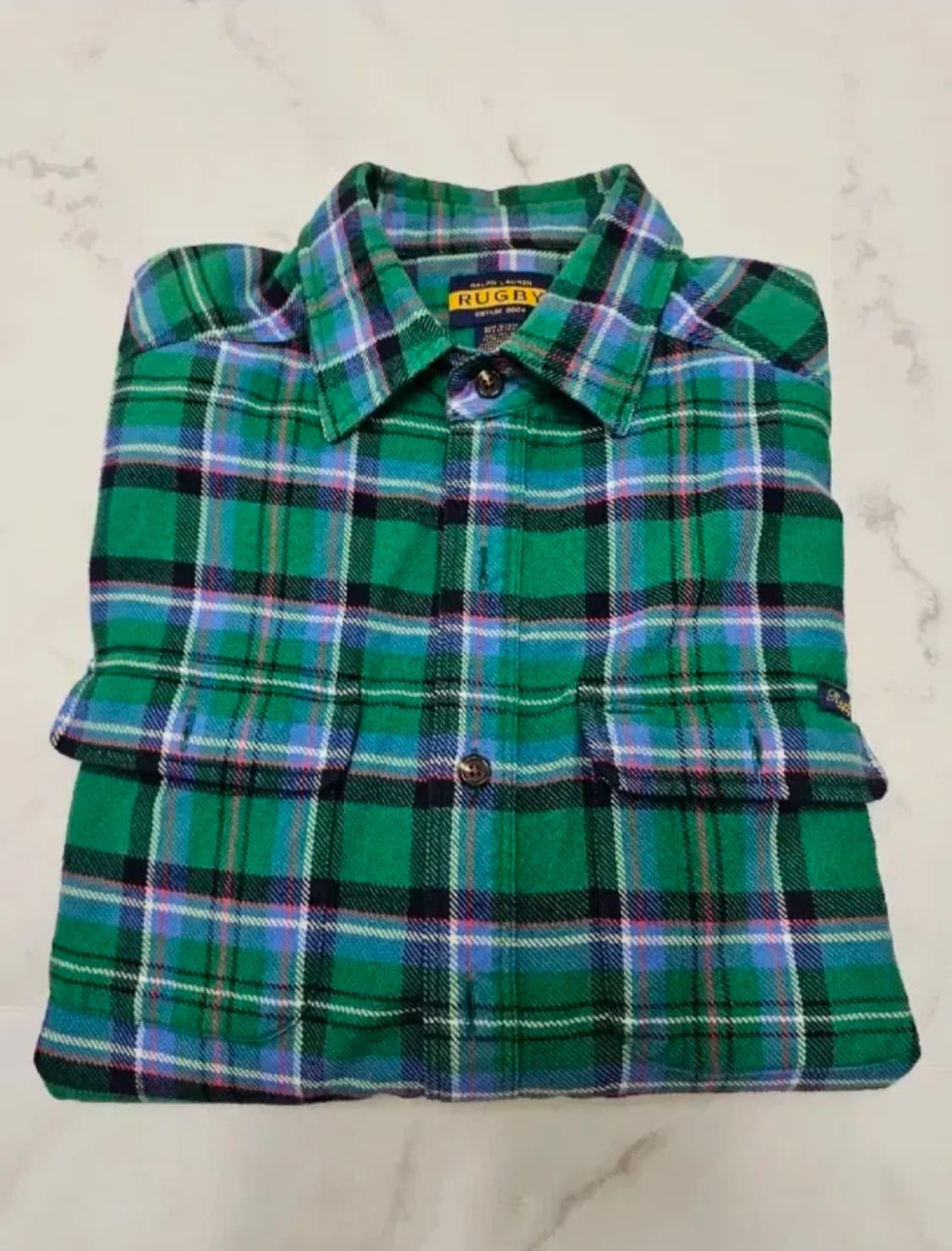 폴로 버질아블로 파이렉스 오프화이트 Rugby 체크 셔츠 95~100 상품이미지10