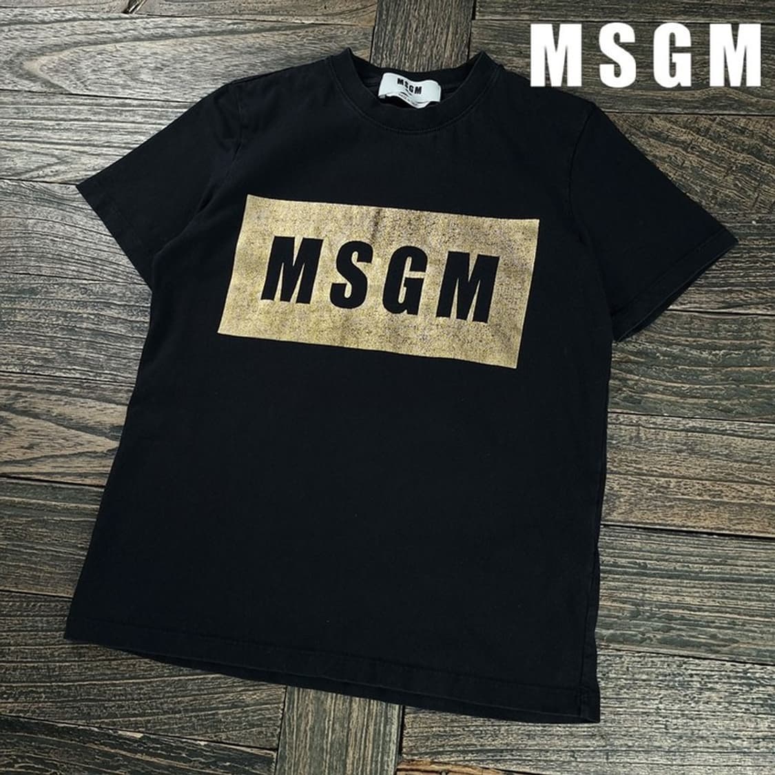 [MSGM 엠에스지엠] 빅로고 프린팅 반팔티 블랙 P01661 상품이미지1