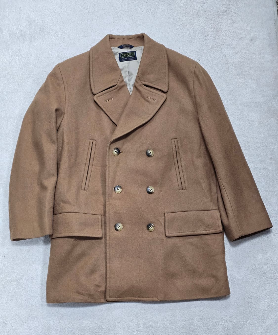 CHAPS 챕스랄프로렌 더블 브레스트 울 코트 브라운 상품이미지2