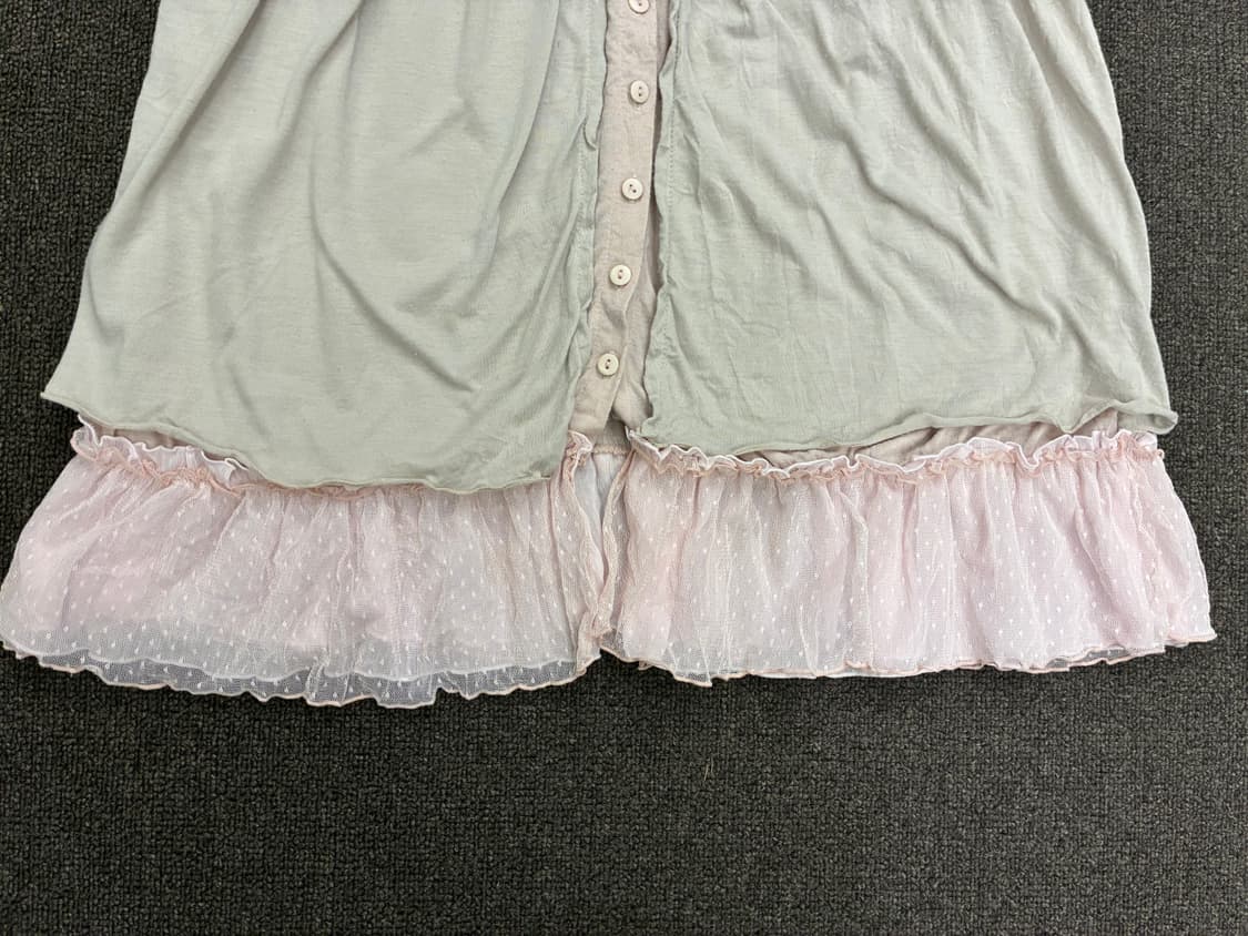 LL)Japanese vintage 여성 레이스 디테일 레이어드 나시 원 상품이미지2