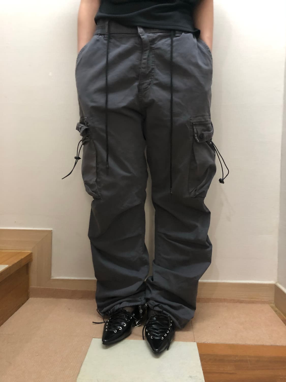 빈티지 딥그레이 포켓 디테일 팬츠 상품이미지6