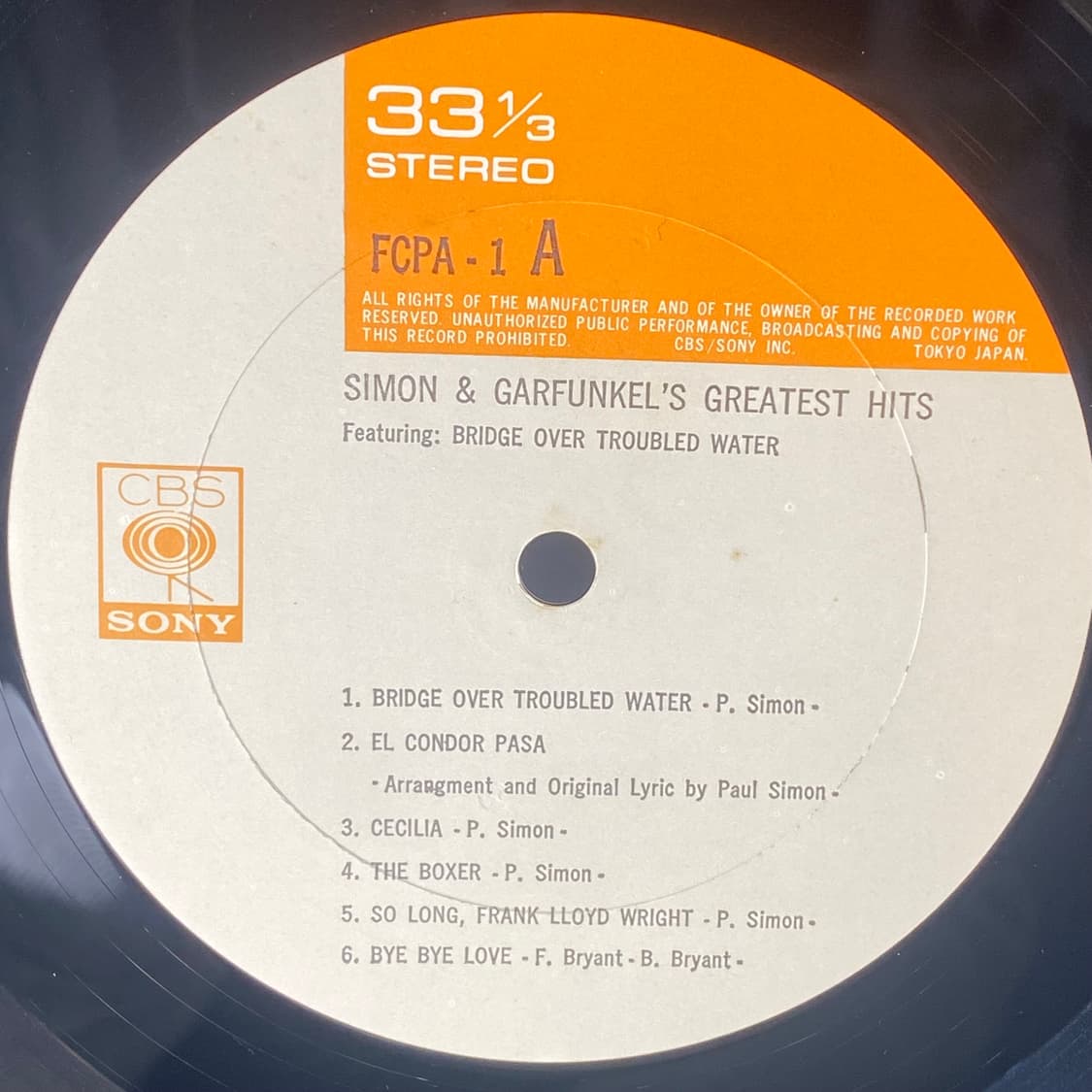 (중고LP-포크) Simon & Garfunkel -Hits 상품이미지4