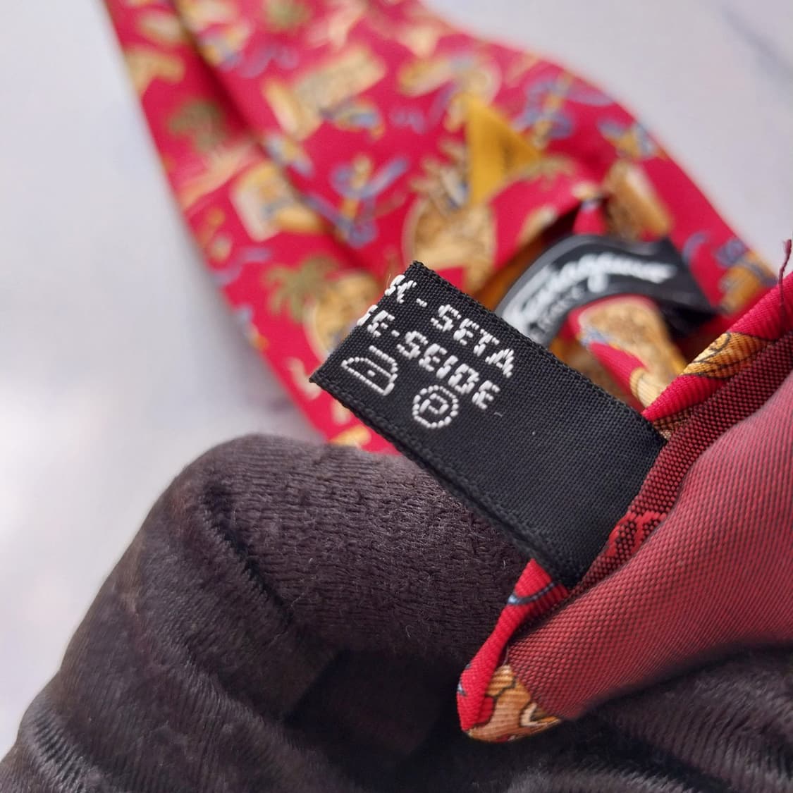 살바토레 페라가모 실크판타지 패턴 넥타이 9.4cm A+등급 K2273 상품이미지10