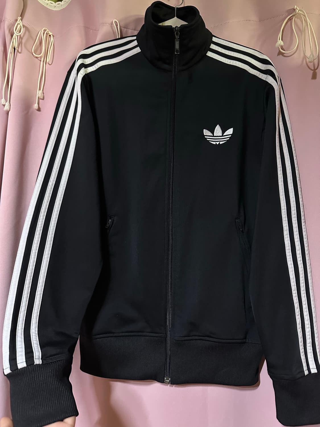 아디다스져지 아디다스 파이어버드 트랙탑 불꽃져지 집업 90 사이즈 블랙 상품이미지1