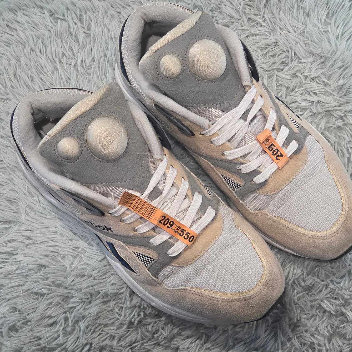 7a-14:리복 아즈트렉 96 그레이 네이비 250mm-세탁완료 상품이미지5