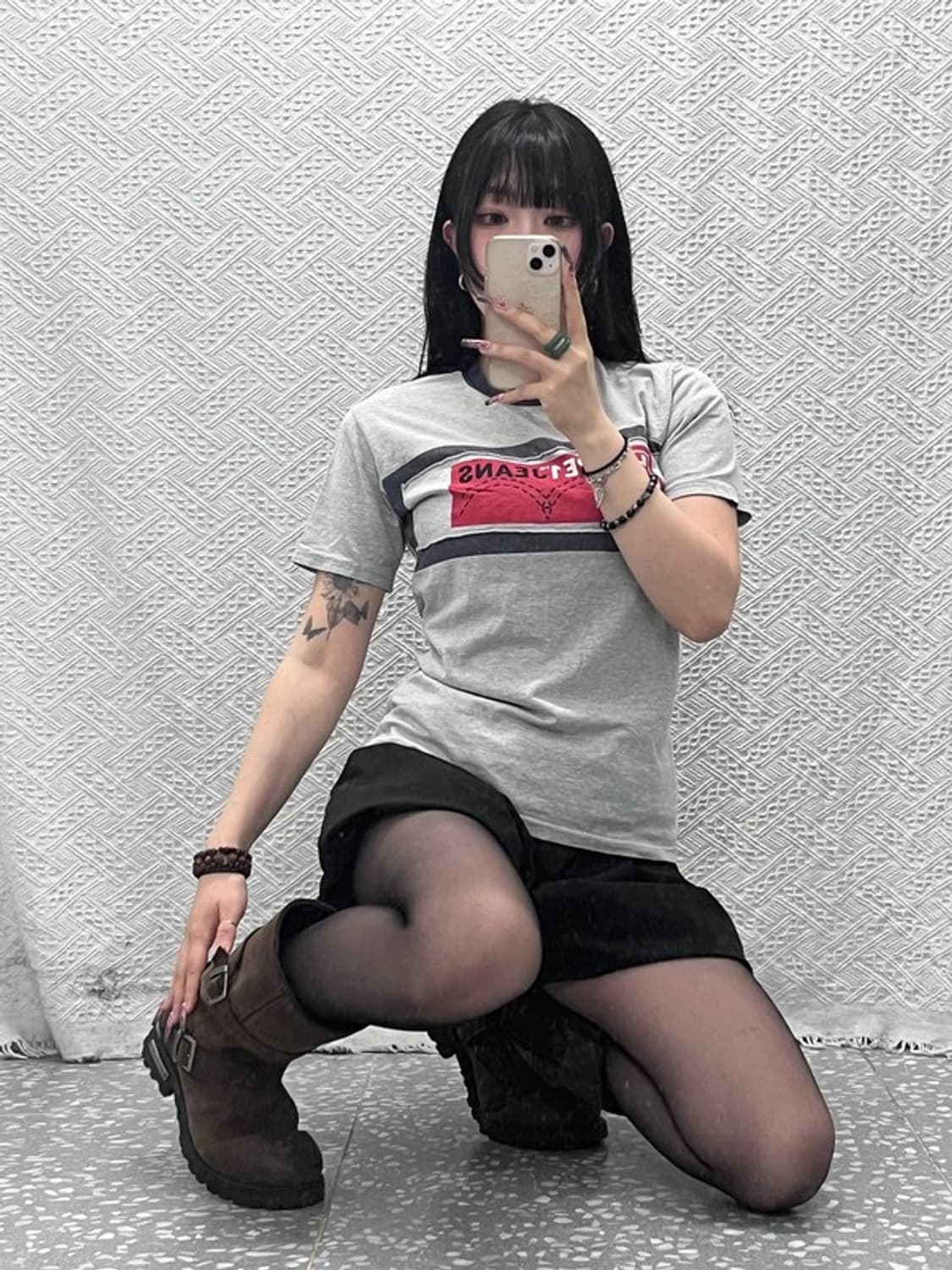 리바이스 캐주얼 아메카지 키치 스티치 빅로고 반팔티 F C11820 상품이미지1
